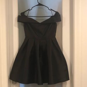 black off the shoulder dress